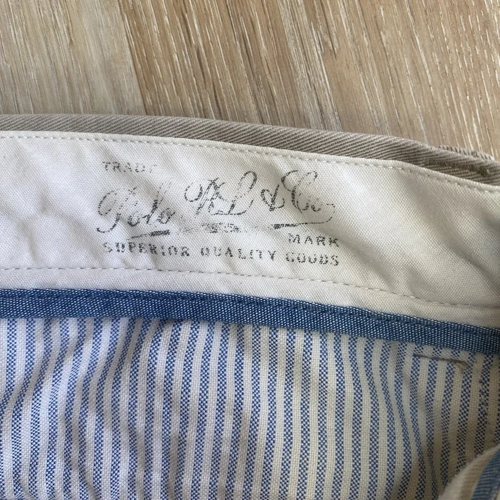 Polo Ralph Lauren Men's Classic Fit 32x32 Khaki Tan Chino Pants with Seersucker